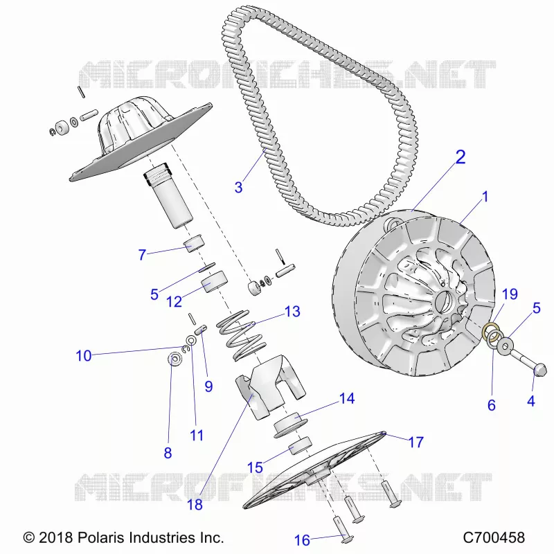 SYSTEME DE TRANSMISSION, SECONDARY CLUTCH