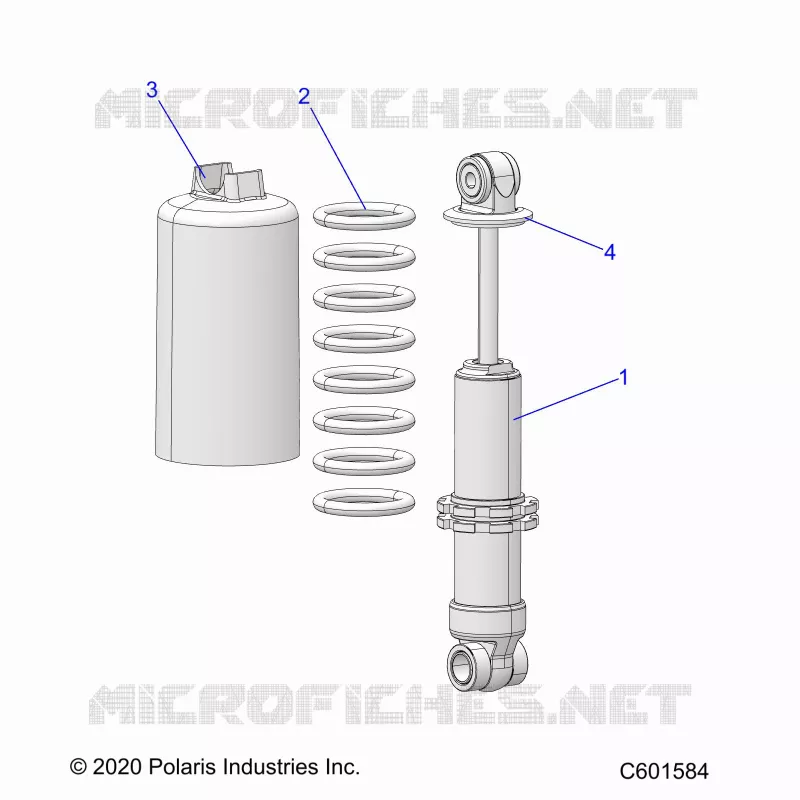 SUSPENSION, AMORTISSEUR AVANT TRACK