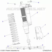 SUSPENSION, REAR SUPPORT AMORTISSEUR 