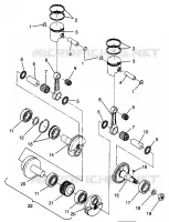 PISTON ET VILEBREQUIN 500 EFI SKS 0962574, 500 EFI RMK 0962974, AND EUROPEA (4931983198C011)