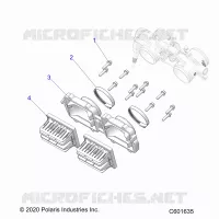 ENGINE, REED VALVE AND CORPS DE PAPILON ADAPTOR -S23TDL8RS/8RE (C601635)