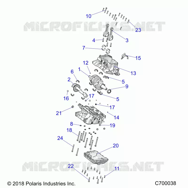 CARTERS MOTEUR AND CRANKSHAFT