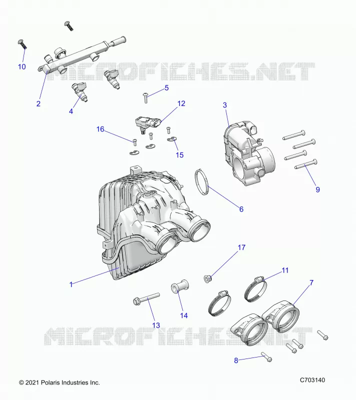 ENGINE, INTAKE AND CORPS DE PAPILON