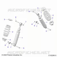 SUSPENSION, AMORTISSEUR AVANT