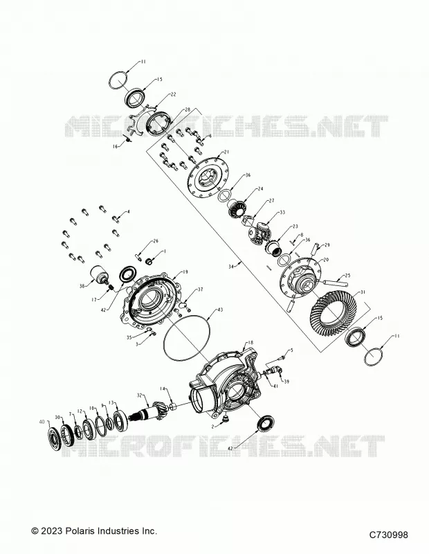 SYSTÃˆME DE TRANSMISSION, REAR GEARCASE INTERNALS