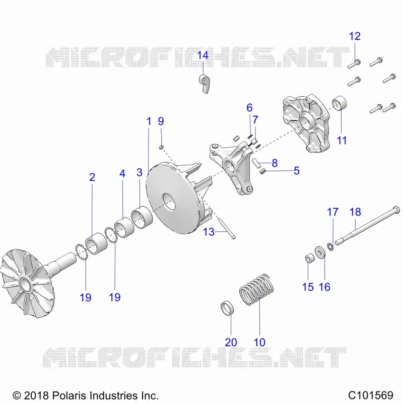 SYSTEME DE TRANSMISSION, PRIMARY CLUTCH