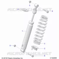 SUSPENSION, AMORTISSEUR AVANT