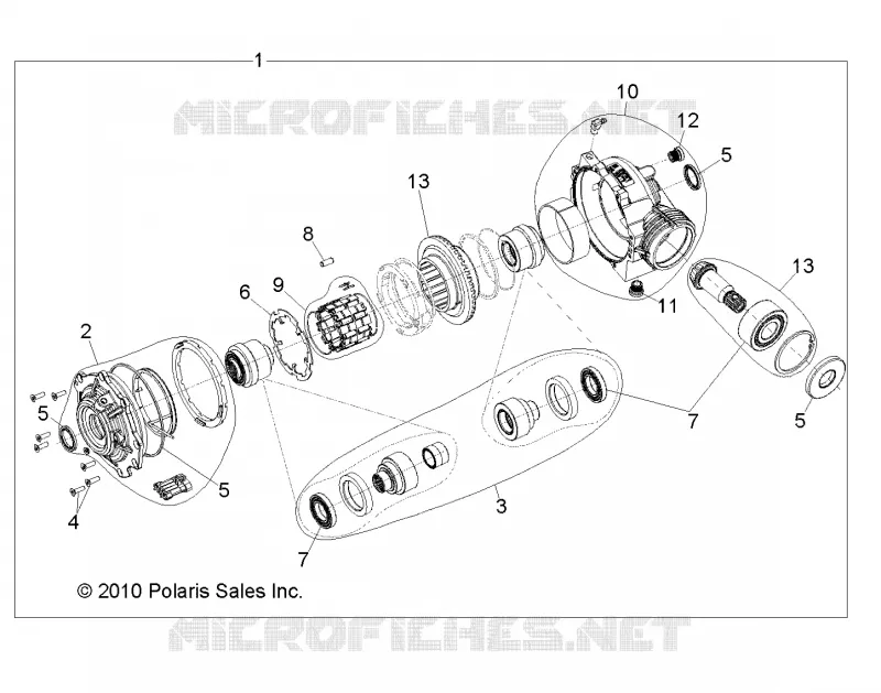 SYSTÈME DE TRANSMISSION, FRONT PONT INTERNALS 1332842