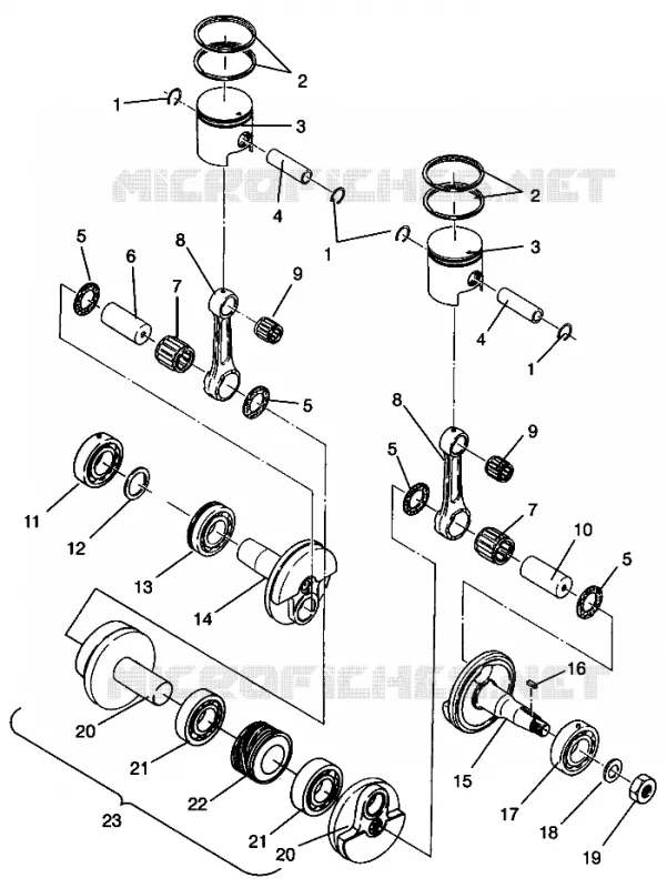 PISTON ET VILEBREQUIN 440 XCR 0961660 (4932113211C012)