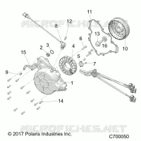 ENGINE, STATOR AND VOLANT MOTEUR