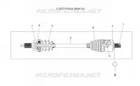 SYSTÈME DE TRANSMISSION, DRIVE SHAFT, FRONT (TO 2/15/16)