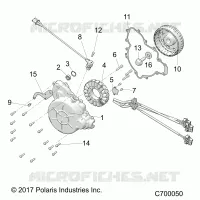ENGINE, STATOR AND VOLANT MOTEUR
