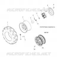 ROUES, FRONT TIRE AND BRAKE DISC