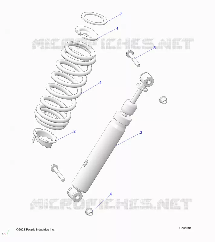 SUSPENSION, REAR SUPPORT AMORTISSEUR 
