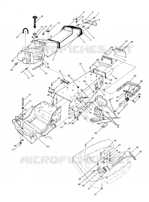 CHASSIS AND SIEGE CLASSIC, 400 AND 650 (4914131413001A)