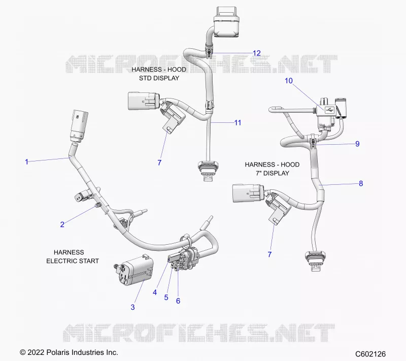 ELECTRICITE, WIRE HARNESS, HOOD, ELEC. START