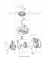 ENGINE, STATOR COVER AND FLYROUE -A16SET57C1/C7/SES57C1/C2/SBT57C1 