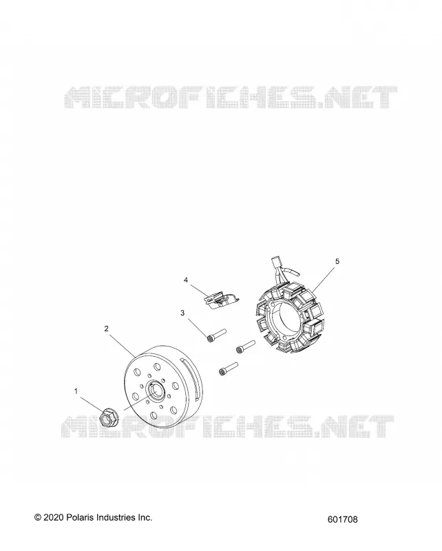 VOLANT MOTEUR AND STATOR
