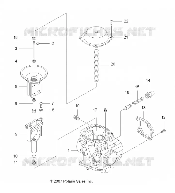 MOTEUR, CARBURATEUR, UPPER