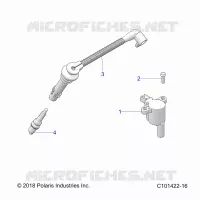 ALLUMAGE COIL, WIRE AND SPARK PLUG