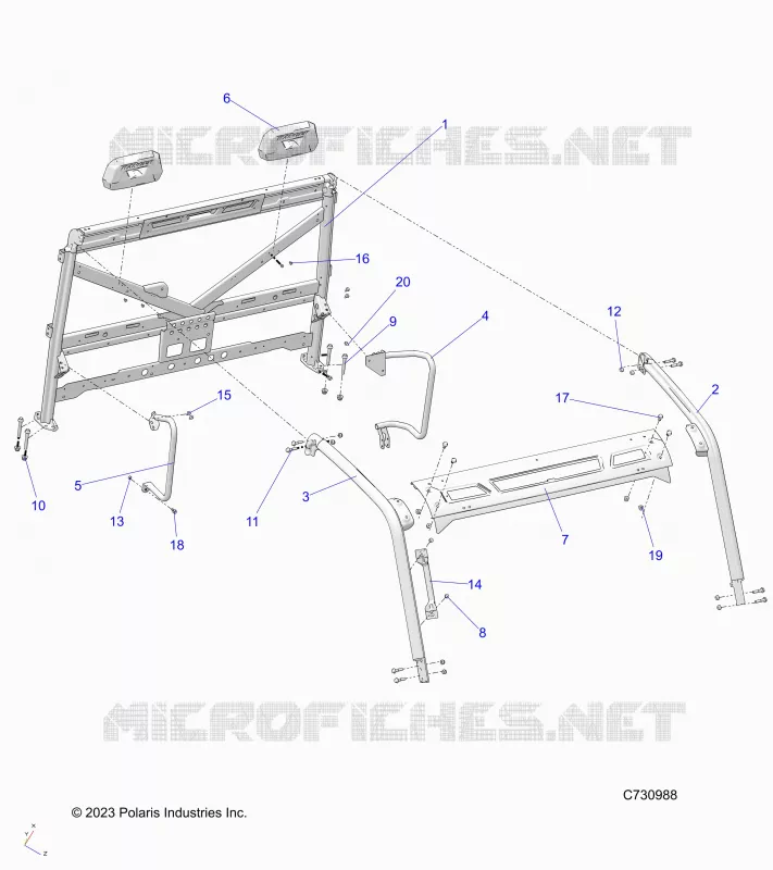 CHASSIS, CAB CADRE