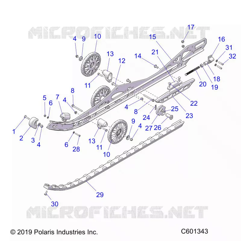 SUSPENSION, RAIL, LH/RH