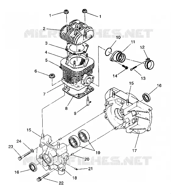CARTERS MOTEUR and CYLINDRE STARLITE GT / 0933127 (4923232323028A)