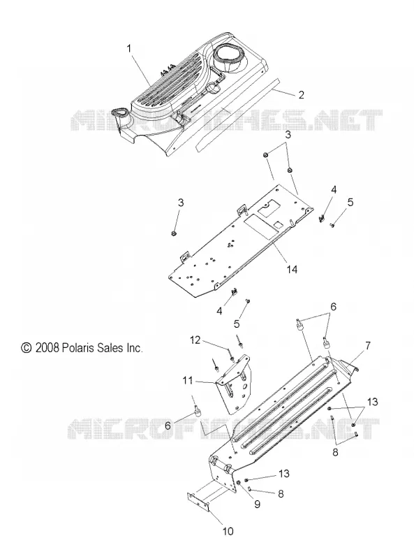 CHASSIS, PROTECTION D'EMBRAYAGE AND COVER