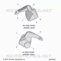 PANNEAUX LATERAUX FOAM/FABRIC