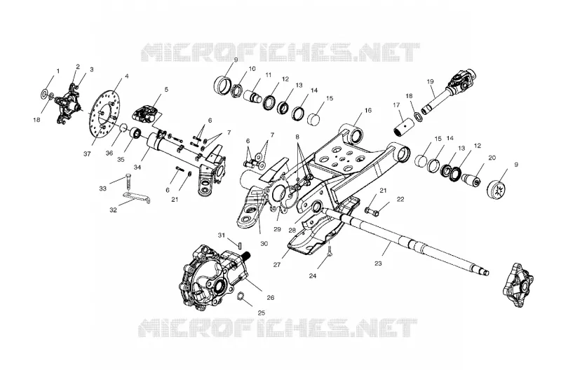 BRAS OSCILLANT/REAR SUPPORT PONT