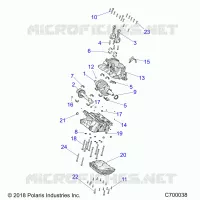 ENGINE, CRANKCASE AND VILEBREQUIN