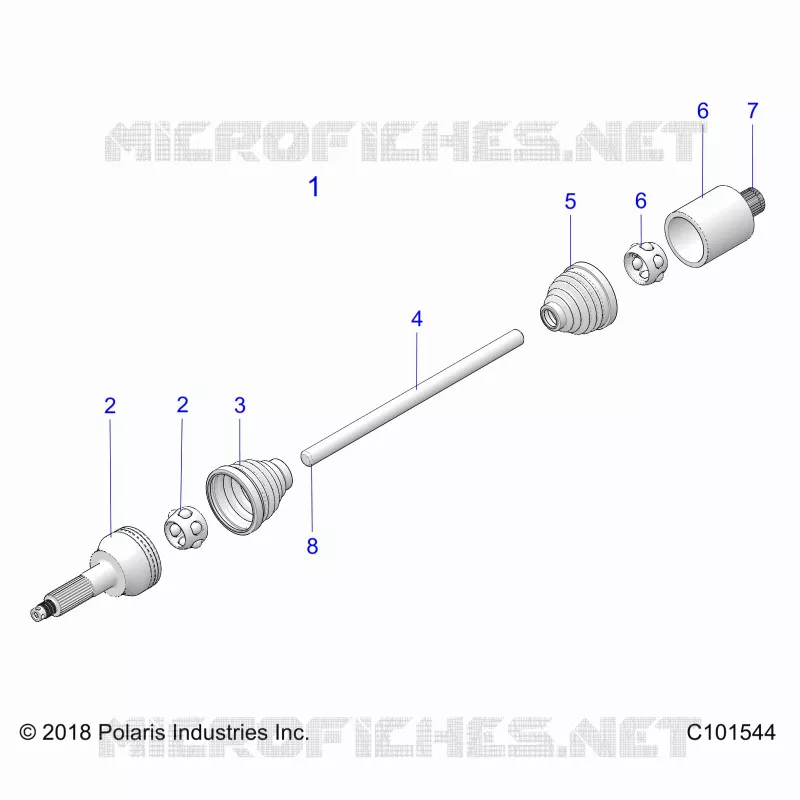 DRIVE TRAIN, ARBRE DE TRANSMISSION ARRIERE