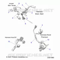 ELECTRICITE, WIRE HARNESS, HOOD, ELEC. START