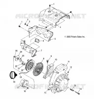 MOTEUR, CARTERS REFROIDISSEMENT ET LANCEUR
