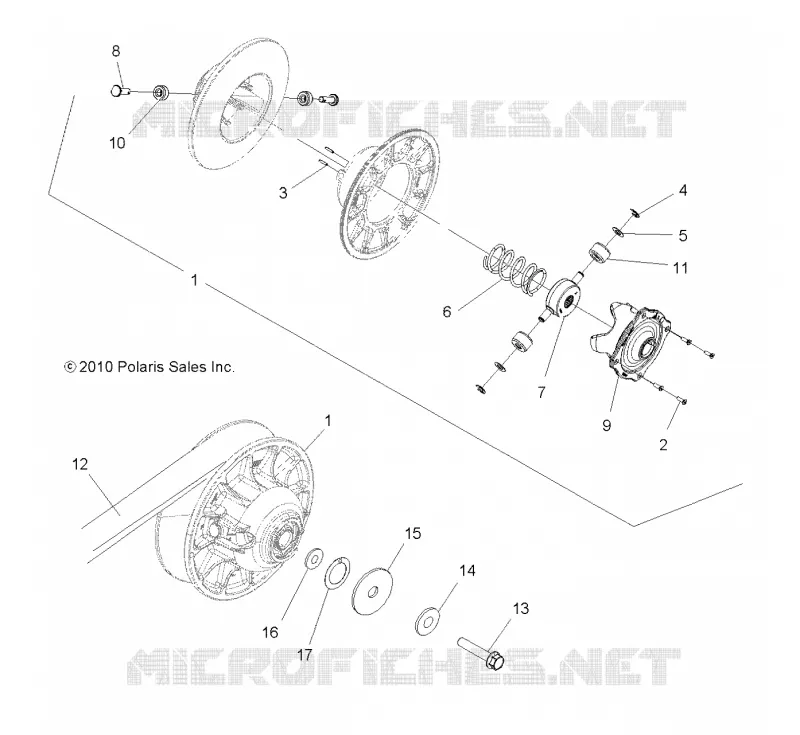 SYSTEME DE TRANSMISSION, SECONDARY CLUTCH