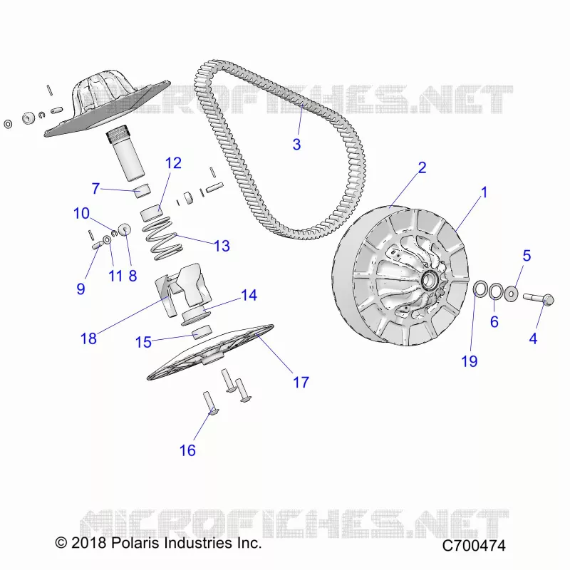 SYSTEME DE TRANSMISSION, SECONDARY CLUTCH