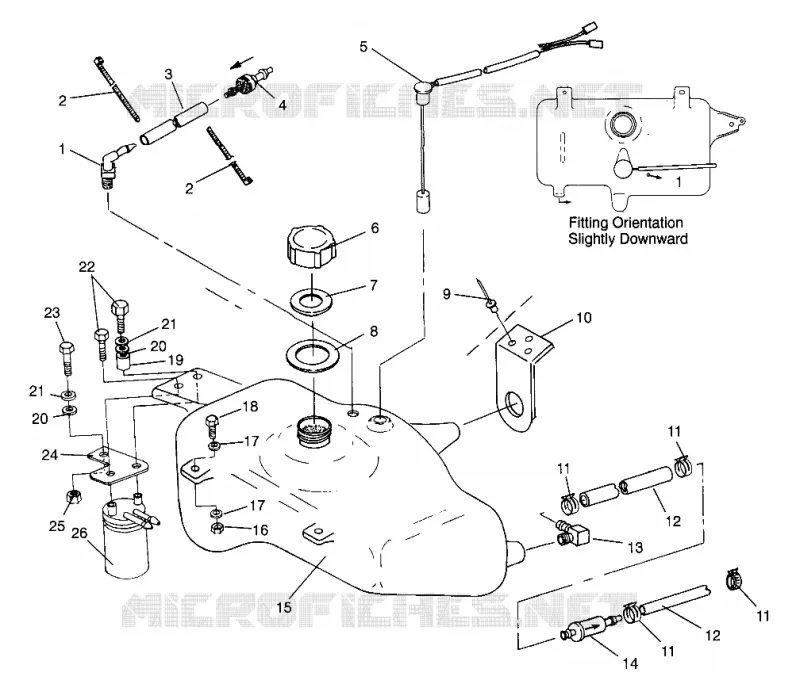 RESERVOIR D'HUILE SL 900 B964291 and  Intl. SL 900 I964291 (4935583558A012)