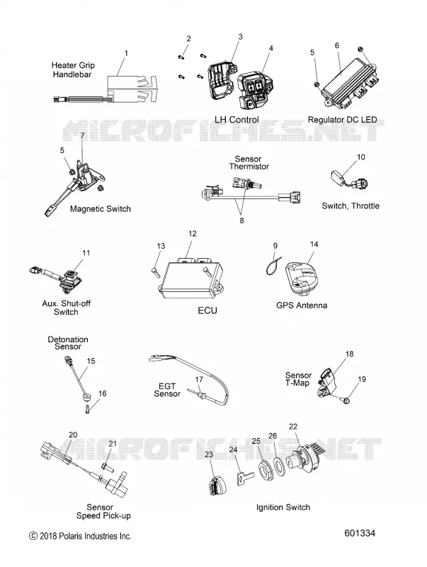 BOUTONS, SENSORS AND COMPONENTS