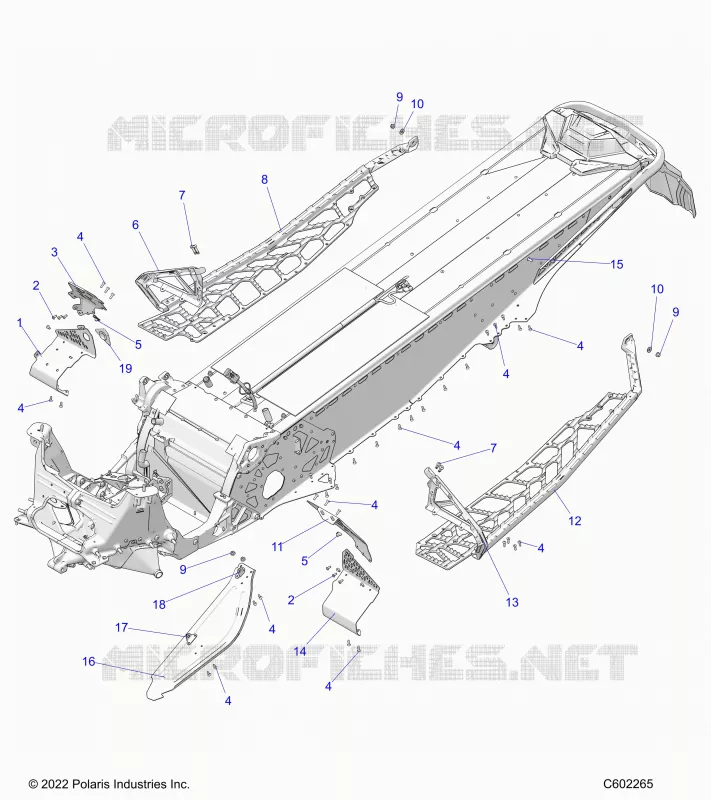 CHASSIS, PROTECTION D'EMBRAYAGE, FOOTRESTS, AND RUNNINGBOARDS