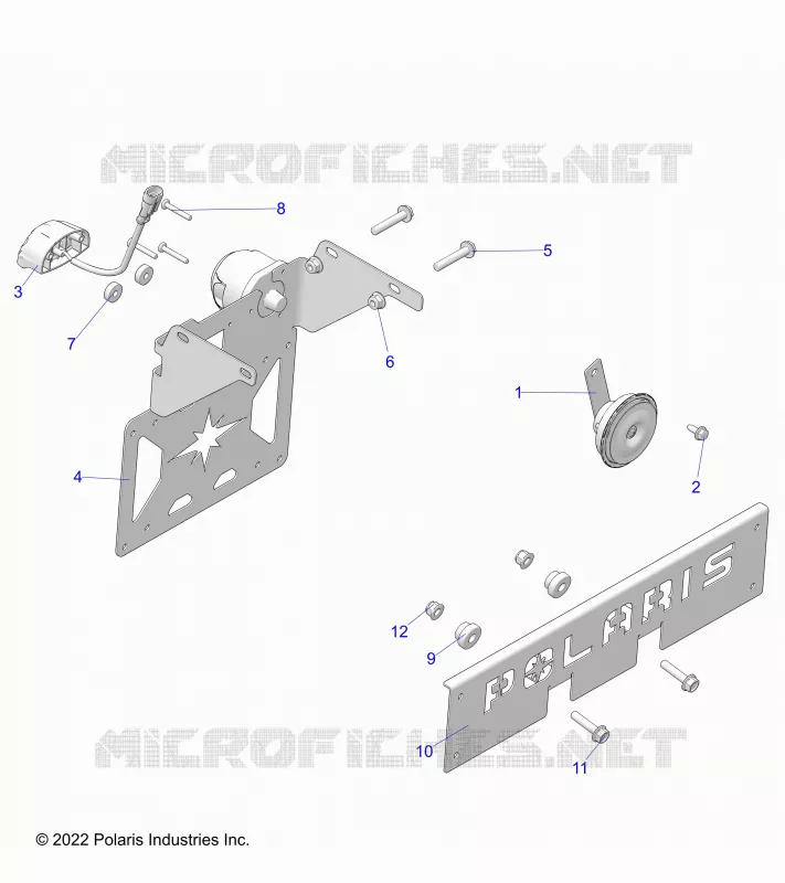 ELECTRICITE, HORN, AND LICENSE PLATE LIGHT