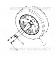 ROUES, OPTIONS, ROUE, 14 INCH POLISHED ALUMINUM 4 BOLT