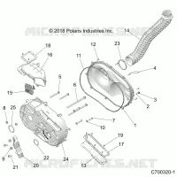 DRIVE TRAIN, COUVERCLE D'EMBRAYAGE AND DUCTING