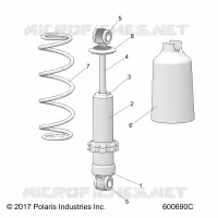SUSPENSION, AMORTISSEUR AVANT TRACK (SP)
