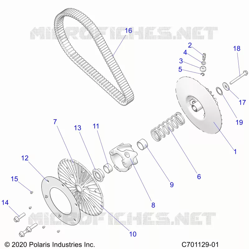 SYSTÃˆME DE TRANSMISSION, SECONDARY CLUTCH/BELT