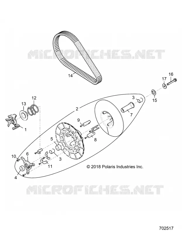 SYSTEME DE TRANSMISSION, SECONDARY CLUTCH