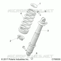 SUSPENSION, REAR SUPPORT AMORTISSEUR 