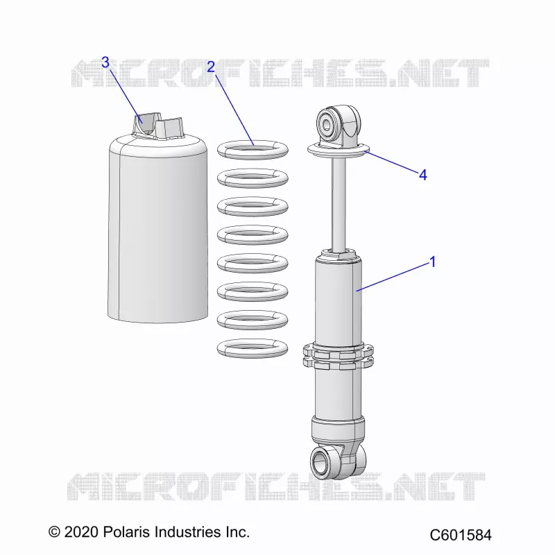 SUSPENSION, AMORTISSEUR AVANT TRACK