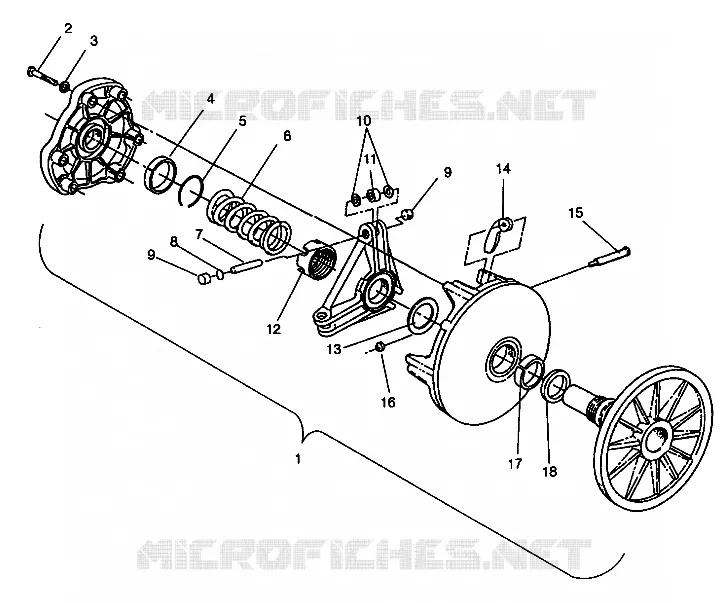 EMBRAYAGE DE TRANSMISSION ASSEMBLY WIDETRAK GT 0942061 (49261126110023)