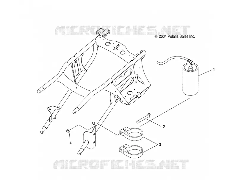 AMORTISSEUR ARRIERE RESERVOIR MOUNTING