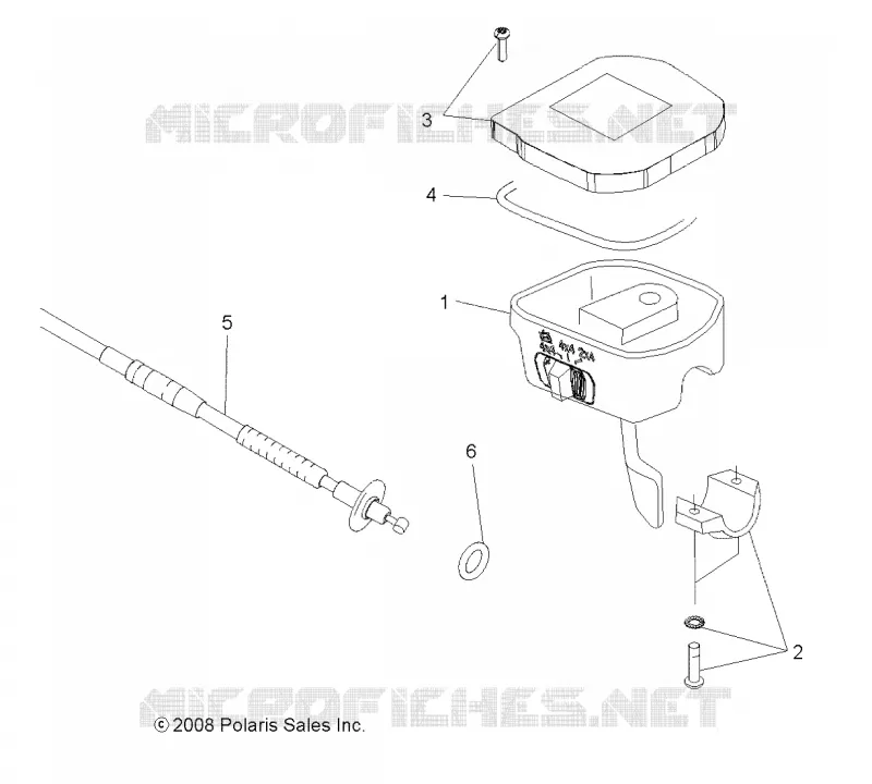 DIRECTION, CONTROLS, THROTTLE ASM. AND CABLE